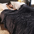 Super Soft Flannel Blankets For Beds Solid Striped Throw Sofa Cover Bedspread Winter Warm yellow Blankets