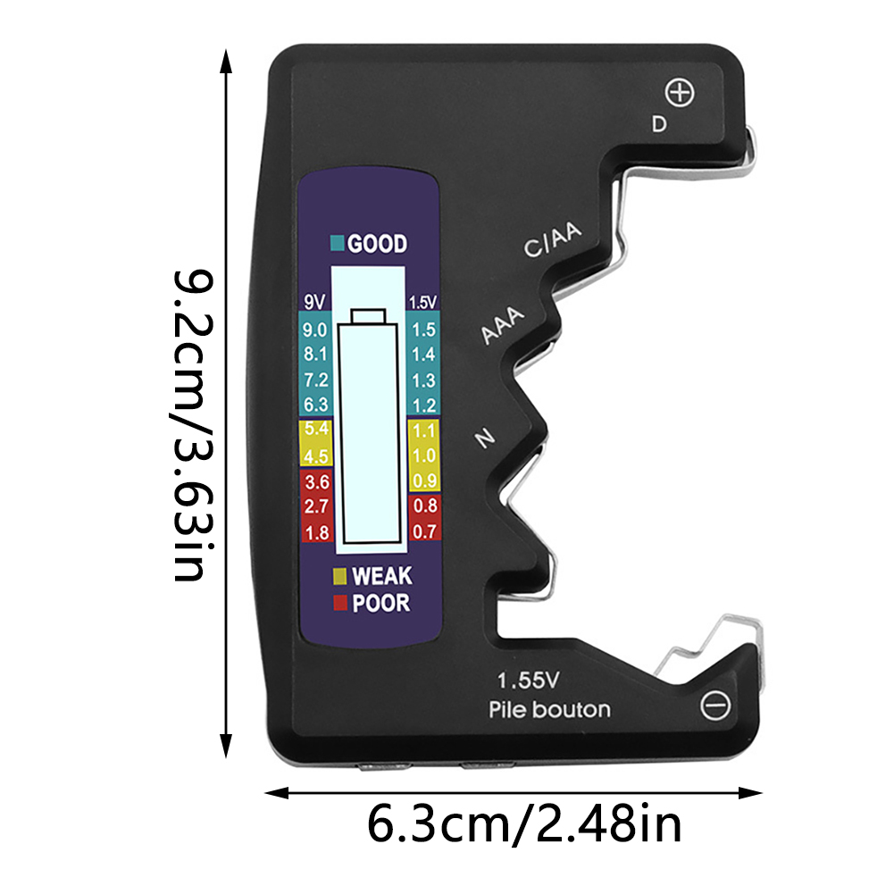 Digital Battery Tester Universal Battery Tester LCD Display For AA5 AAA7N 1.5V 9V Button Cell Batteries Battery Tester Analyzer