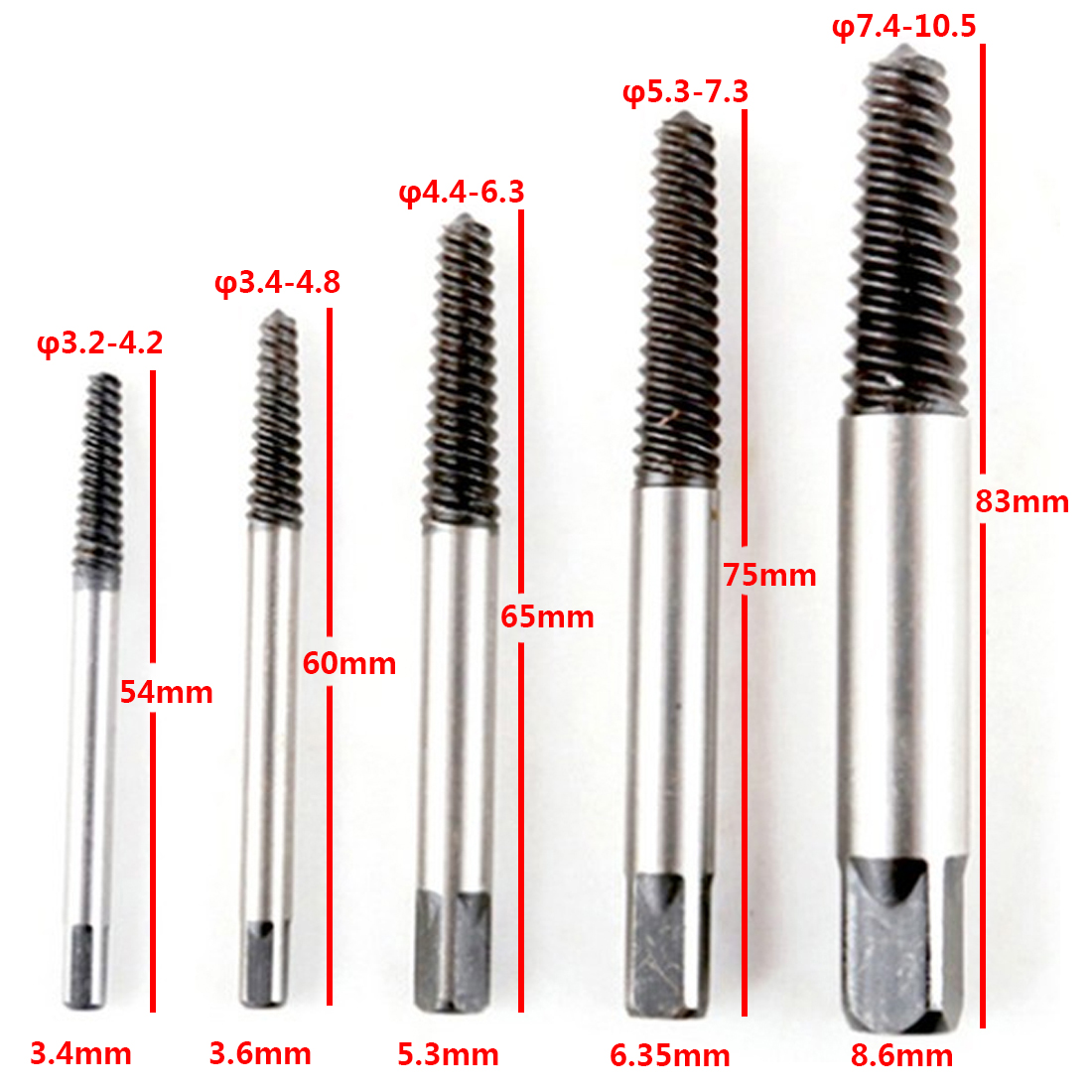 Drill Bit 5pcs/6pcs Screw Extractor Broken Bolt Remover Drill Guide Bits Set Drill Bits Easy Out Remover With Case