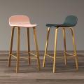 Nordic bar chair modern light luxury simple bar stool stool front desk leisure tea shop cafe high chair