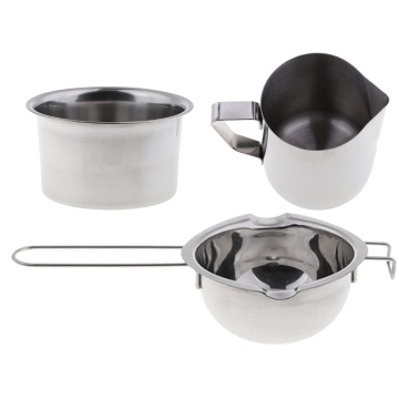 3x Stainless Steel Double Boiler Wax Melting Pot Candle Soap Making Pitcher