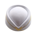 Naiveroo Airline Stewardess Cadet Sexy Formal Uniform Hat Caps Accessory Wool Felt Pillbox Air Hostesses Beret Hat Base Cap