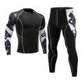 Men's Gym Clothing Jogging suit Compression MMA rashgard Male Long johns Winter Thermal underwear Sports suit Brand Clothing 4XL