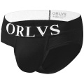 ORLVS sexy men undrewear briefs gay mens bikini brief men cotton stripe slip 3D pouch underwear 6 colors solid OR127