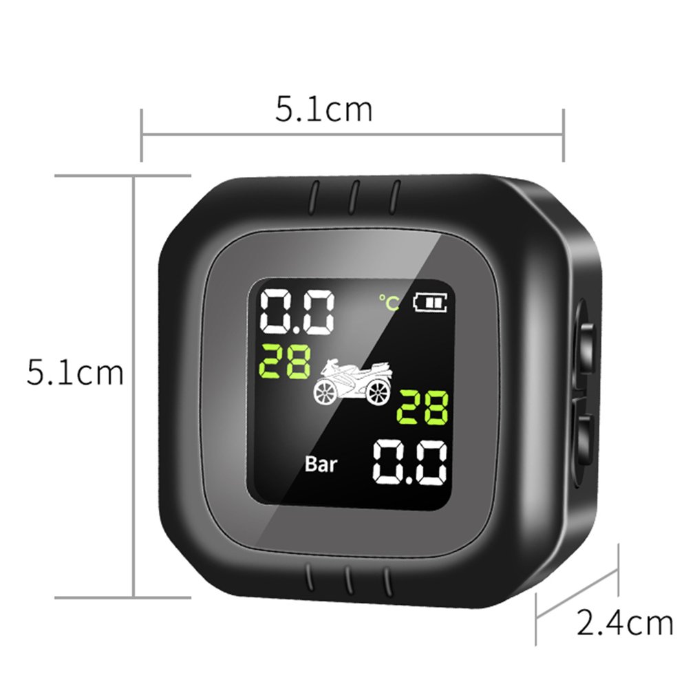 Waterproof Motorcycle Real Time Tire Pressure Monitoring System Tpms Wireless External Sensors Tire Detection Monitor