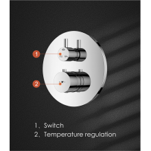 3 Functions Round Thermostatic Concealed Shower Valve