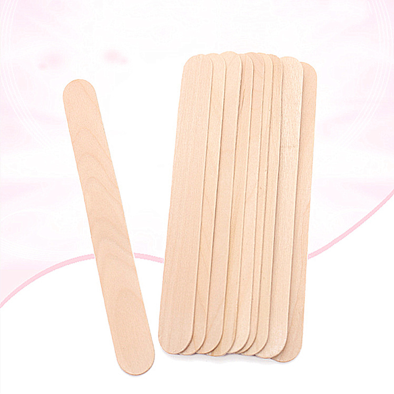 10PCS Wooden Spatula Tongue Depressor Disposable Bamboo Tattoo Wax Medical Body Hair Removal Stick Tongue Depressor