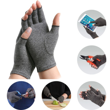 1Pair Compression Arthritis Gloves For Women Men Open Fingers Pain Relief Pressure Gloves Thin Breathable Cycling Fitness Mitten