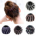 Fashion Crystal Bird's Nest Hair Clips Headwear Woman Hair Ponytail Holder 1PC Curler Roller Headwear Hair Device Girls 6 Colors
