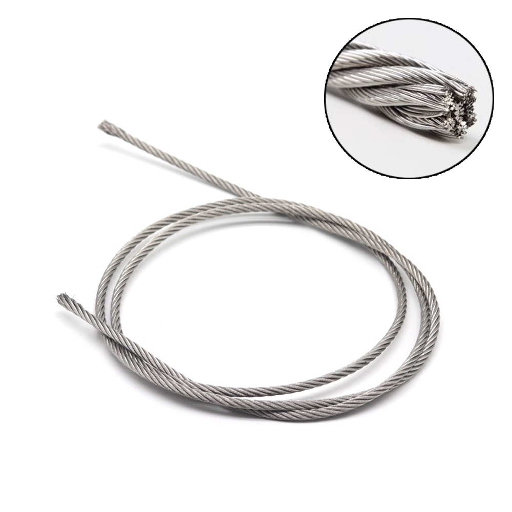 20m/30m/50m 316 Stainless Steel Aircraft Wire Rope Deck Cable Railing Kit 7x19 3mm Dia For Indoor or Outdoor Application