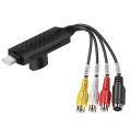 Multi-ports Mini Date Transfer Cable Easycap USB 2.0 TV Video Audio VHS to DVD HDD Converter Capture Card Adapter UP wire