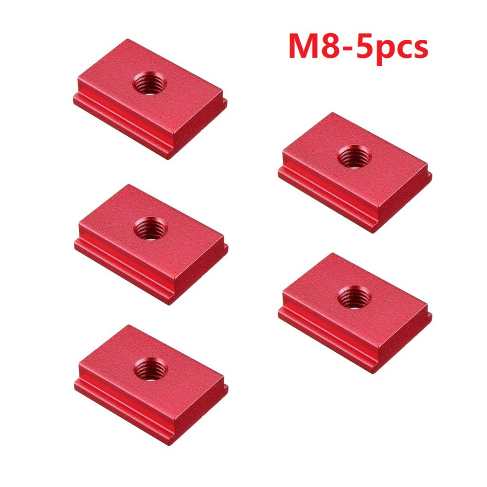 5/10pcs M6/M8 T-track Slider Sliding Nut Aluminum Alloy T Slot Nut For Woodworking Tool Jigs Screw Slot Fastener