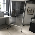 3 Wheels Transparent Room Divider for Hospital & Gym&Hotel, Temporary Social Distancing Acrylic Screen