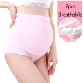 2pcs High Waist Maternity Panties Pregnant Breathable Abdominal Support Belly Band Women Underwear Soft Maternity Panty 32