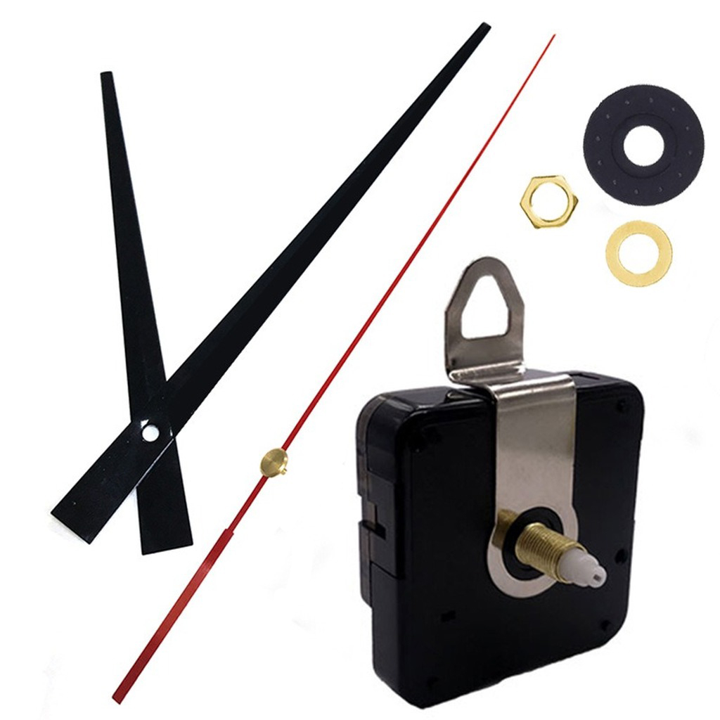 Set Silent Clock Movement Mechanism Quartz Clockwork with Needles Hands and Hanger for DIY Wall Clock Parts Accessories