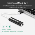 2 In 1 USB External Sound Card USB To 3.5 mm Stereo Jack Headset Audio Adapter QJY99