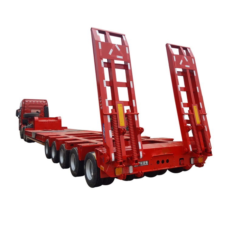 Extendable 3 Axles 60t Low Bed Semi Trailer