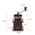 Classic Manual Ceramic Coffee Grinder Wooden Stainless Steel Bowl Adjustable Coffee Bean Mill Easy Clean Kitchen Tools