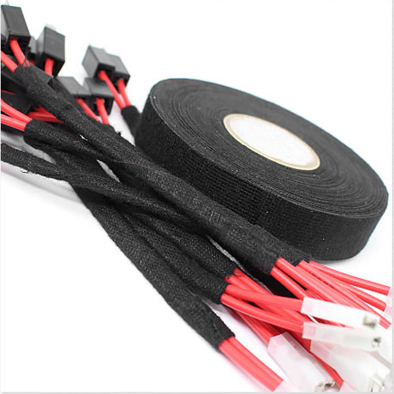 Reducing noise Flannel fabric Cloth Tape shock absorption automotive wiring harness Black Flannel Anti Rattle Self Adhesive Felt