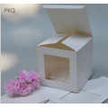 10pcs 13 sizes large Macaron Gift Paperboard paper box with Transparent PVC Window Cookies Chocolate Packaging window Box