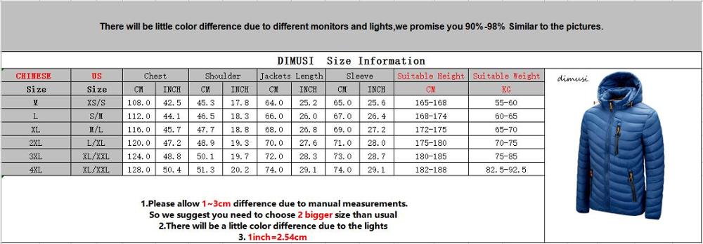 DIMUSI Winter Men's Jacket Fashion Mens Cotton Down Warm Parkas Casual Outwear Windbreaker Thermal Hooded Coats Mens Clothing