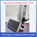 pop UP/Working table socket/hidden/Universal power plug / EU plug / USB Charging office desktop socket / kitchen socket TM-01