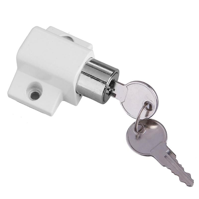 Window Locks Window Shield Sliding Aluminum Steel Security Locks Doors Windows Security Lock with 2 Keys no fading paint, durabl