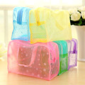 Wonderful Travel Storage Bags Waterproof PVC Transparent Storage Boxes Portable Clothes Tidy Pouch Luggage Organizer 5 Colors