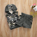 2020 Baby Summer Clothing Toddler Baby Boys Clothes Infant Letter Hoodie Sweatshirt+Camo Shorts Bottoms 2Pcs Spring Outfits Set