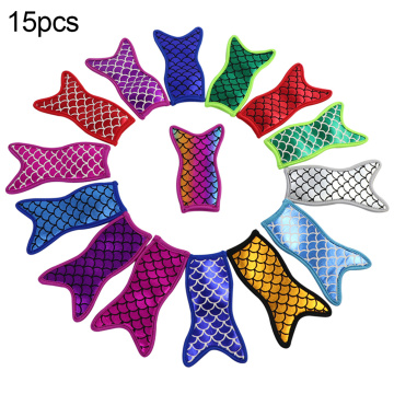 15Pcs Reusable Mermaids Ice Lollys Pole Holder Children Anti-cold Ice Cover Bag Ice Pop Freezer Sleeve Cover Protector Tool