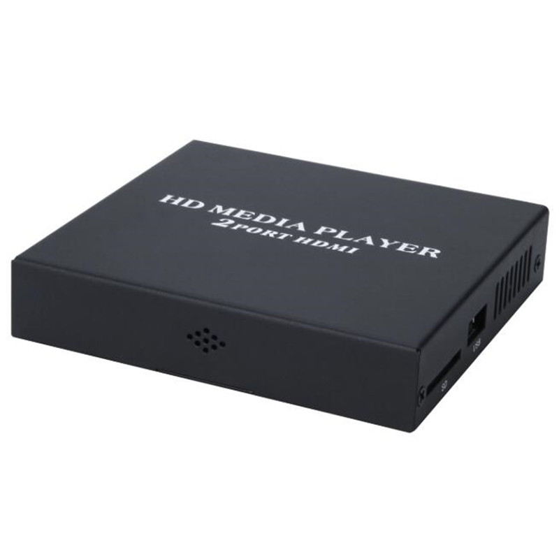 Mini Full HD 1080P USB External HDD Player Host Support MKV AVI U Disk SD MMC 2xHDMI Media Video Player IR Remote Blu-ray Player
