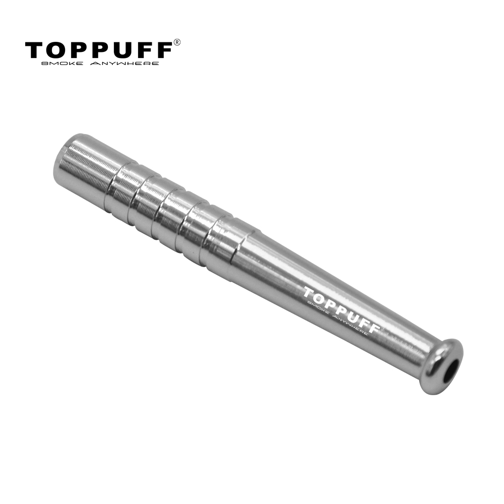 TOPPUFF Metal One Hitter Baseball Bat Shaped Tobacco Smoking Pipe Metal Snuff Sniffer Snorter Pipes Smoking Herb Smoke pipe tool