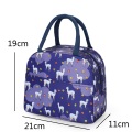 Animal Print Waterproof Nylon Portable Zipper Lunch Bag Women Student Lunch Box Thermo Bag Office School Picnic Cooler Bag Bolso