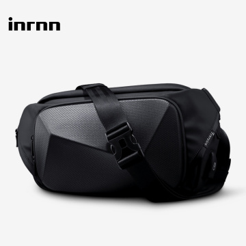 inrnn Fashion Shoulder Bag Men Waterproof Crossbody Bags Hard Shell Chest Bag for Teenager USB Charging Male Sling Messenger Bag