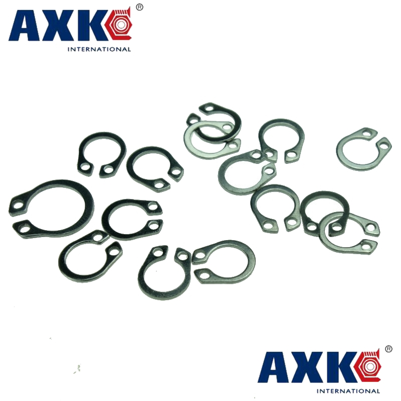 50 pcs M3 -M26 Stainless Steel Shaft C-type Elastic External Circlip Snap Retaining Ring Clamp Spring Lock Washer