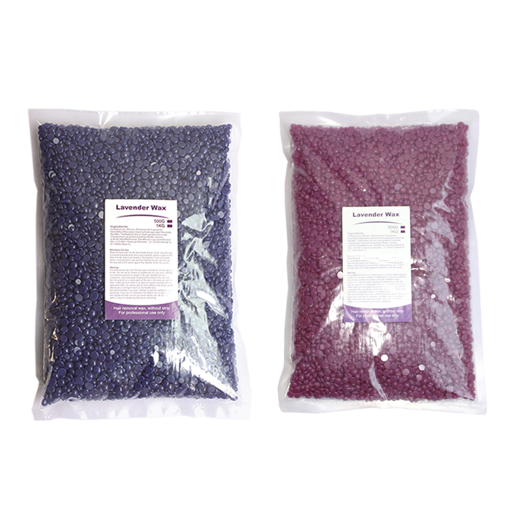 2Bags 1000g Universal Hard Wax Beans Hair Removal Depilatory No Strip Pellets - Excellent Grip On Strong & Stubborn Hairs