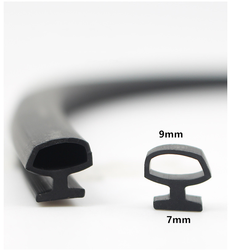 Aluminium Door Window EPDM Rubber Sealing Strip Sliding Screen Sash Seals Gasket Draft Stopper 5x7mm 6x8mm 7x9.5mm 10m Black