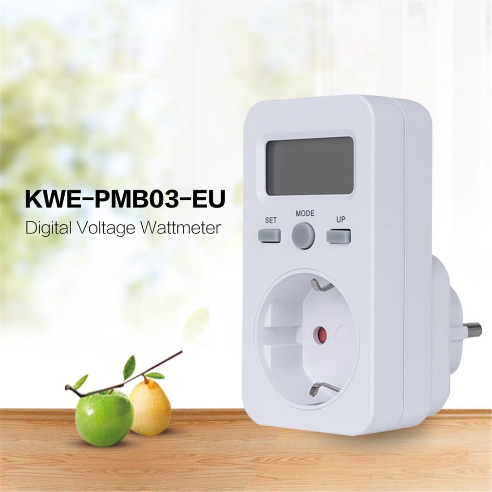 KWE-PMB03 Plug Socket Digital Voltage Wattmeter Power Consumption Watt Energy Meter AC Electricity Analyzer Monitor