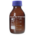 1pcs 100/250/500/1000ml Reagent Bottle Screw Mouth with Blue Cap Brown Amber Glass Medical Lab Chemistry Equipment
