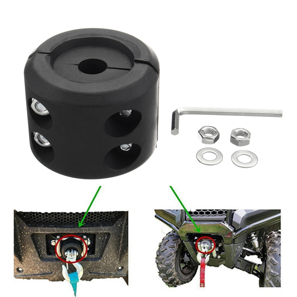 High Quality New Cable Hook Stopper For Jeep KFI ATV UTV Winch Cable Hook Mount Stop Stopper Motor Rubber Cushion ATV-SCHS