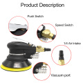 5 Inch 125mm Pneumatic Air Vacuuming Sander Polisher Tool Polishing Machine for Car Paint Care Wood working Grinder Polisher
