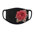 Flower Embroidery Adult Mouth Cover Women Face Washable Fabric Breathable Dust-proof Mouth Maske Halloween Cospaly