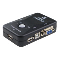 2 In 1 Out USB 2.0 VGA KVM Switch Box 2-Port PC Monitor Switches Box Adapter For Computer Keyboard Mouse Monitor Plug and Play