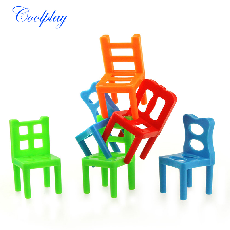 18Pcs/set Mini Stacking Chairs Game Block Balance Toy Parent Child Funny Interactive Game Kid Educational Challenge Toy