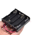 2PCS 4 AA battery holder with wire Leads 4x1.5v 6V 4AA 2A battery case Storage Box diy 4 slot AA Battery Shell 4XAA 4 X AA