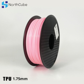 3D Printing Filament TPU Flexible Filament TPU Flex Plastic for 3D Printer 1.75mm 0.8KG 3D Printing Materials Pink