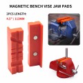 2pcs Vise Jaw Pads Pair Of Magnetic Soft Pad Jaws Rubber For Metal Vise 4.5Inch Long Pad Bench Vice Woodworking Tools Hot