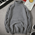 Winter Fashion Men Sweater Warm Jumper Faux Fleece Turtleneck Long Sleeve 2020 Fashion Men Pullovers Streetwear INCERIN S-5XL