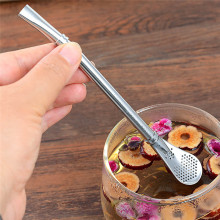 1 Pc Stainless Steel Straw Filter Drinking Yerba Mate Bombilla Spoon Tea Tools