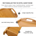 Japanese Bamboo Square Snack Tray Rectangular Food Serving Tray Tea Coffee Cocktail Meals Fruit Plates Home Decoration Crafts